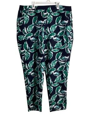 Tommy Bahama Everyday Active Tropical Leaf Pants in Green & Navy XL